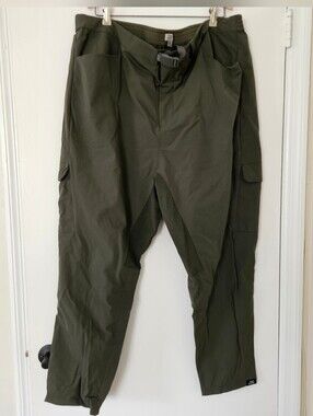 One Bone Men E 45-49 Cargo Pants Green Belt Stretch OB193 Performance Nylon
